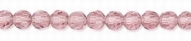 Celestial kristal, medium paars, ronde kralen, 4mm