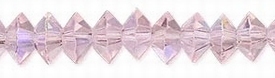Celestial kristal, roze AB, disk kralen, 8x4mm