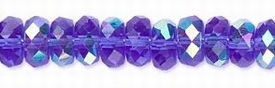 Celestial kristal, middenblauw AB, rondelle kralen, 8x4mm