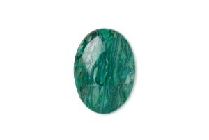 Cabochon, 18x13mm met vlakke achterkant, Afrikaans jade