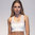 Ladies sport bra top with transparent – white