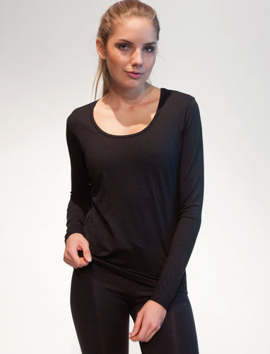 Ladies long-sleeved top – black