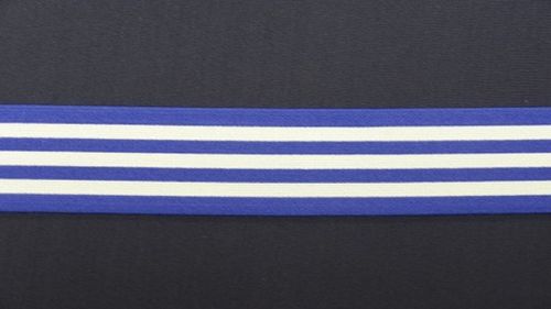 Waist elastic wide royal blue with stripes