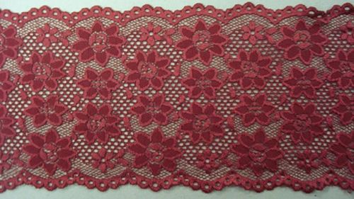 Knitted lace dark red