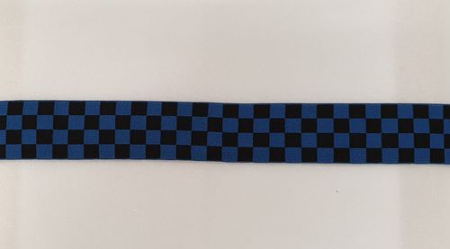 Taille elastiek breed 55 Geblokt Blauw / zwart