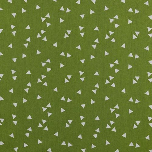 Katoen 08 Poplin print Triangle Groen