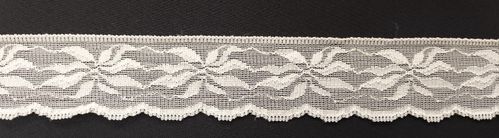 Elastic lace small 163 White