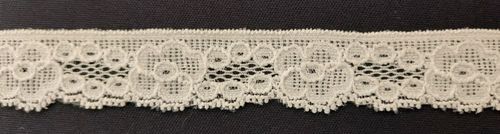 Elastic lace small 162 White