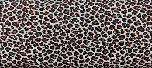 Cotton Lycra 407 Leopard  print Ecru / Brown /Black