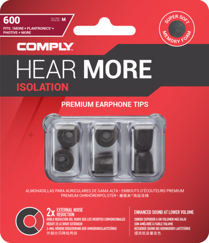 Comply T-600 s black, ear tips, size small, black, 3 paar