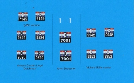 Decals 35012: Dutch East Indies Army 1941 1/35