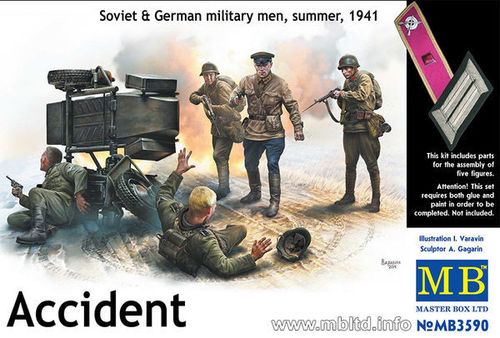 Masterbox 03590 Accident. Soviet &amp;amp; German Militairy Men, summer 1941 1/35