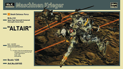 Hasegawa 64105  "Altair" W.H.J.131 Space Type Humanoid Unmanned Interceptor GroBer Hund 1/20