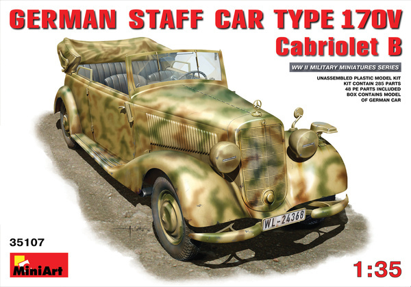 MiniArt 35107 GERMAN STAFF CAR MB 170V. CABRIOLET 1/35